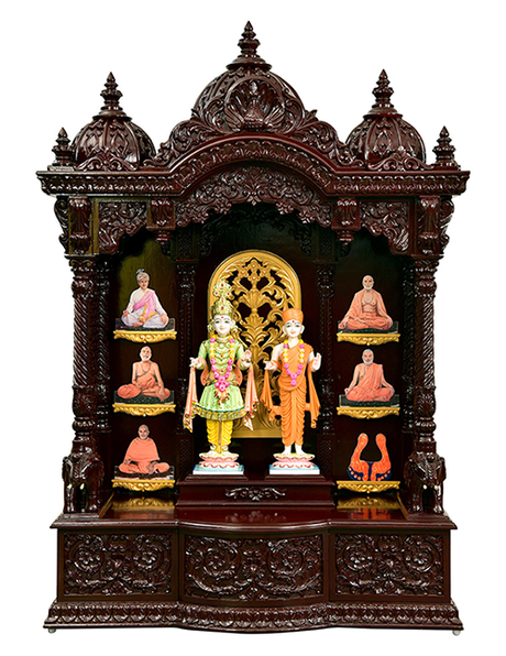 Ghar Mandir - Sag Wood (Cherry Colour) - Retail Maharaj