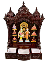 Ghar Mandir - Sag Wood (Cherry Colour) - Retail Maharaj