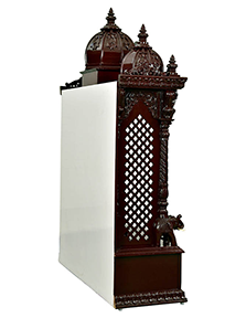 Ghar Mandir - Sag Wood (Cherry Colour) - Retail Maharaj