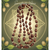 Mridanga Shape Shyama Tulsi Beads 3 Round Kanthi Mala - Sacred Neckwear for Spiritual Devotion - Retail Maharaj