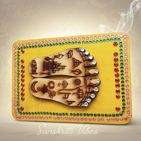 Shri Radha Charan Naam Sewa Idol – Handcrafted Statue for Home Temple - Retail Maharaj