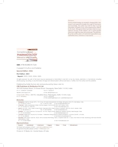 Competency Based Pharmacology, 2/e Manual for MBBS Students ( PB 2026) - Retail Maharaj