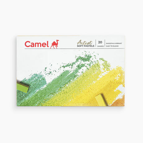 Camel Artist Soft Pastels Set of 20 Assorted Shades – High-Quality, Smooth & Blendable Colors for Art and Craft - Retail Maharaj