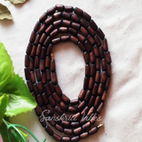 Natural Brown Shyama Pure Tulsi Beads Kanthi Mala - Sacred Neckwear for Spiritual Practices and Devotion - Retail Maharaj