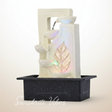 Diya Waterfall Design Table Top Colour Changing Lights Fountain Polyresin Showpiece for Home and Office Décor (40 cm) - Retail Maharaj