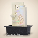 Diya Waterfall Design Table Top Colour Changing Lights Fountain Polyresin Showpiece for Home and Office Décor (40 cm) - Retail Maharaj