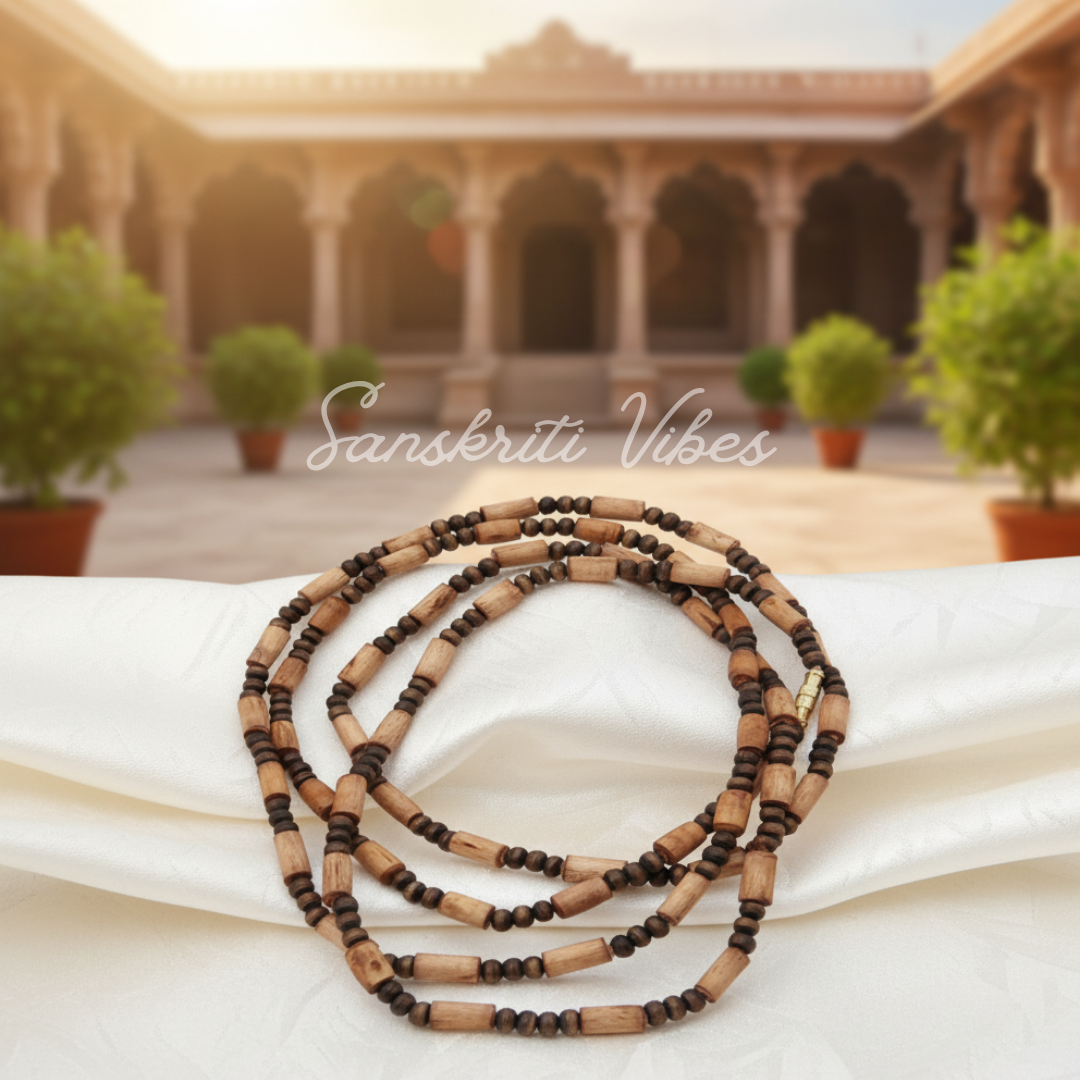 Three Round Tulsi Kanthi Mala - Premium Quality for Spiritual Practices and Devotion - Retail Maharaj