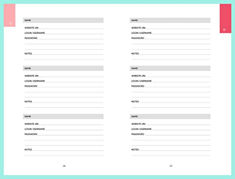 A-Z Password Book: Individual Letter Tabs to Quickly Access Login Information - Retail Maharaj
