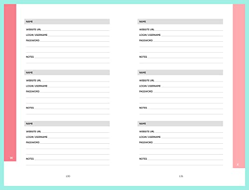 A-Z Password Book: Individual Letter Tabs to Quickly Access Login Information - Retail Maharaj