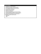 Analysis of Linear Control System | e - Retail Maharaj
