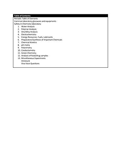 Experiments in Engineering Chemistry | e - Retail Maharaj