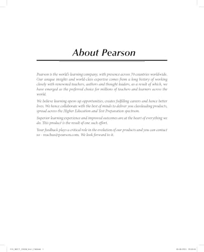 Pearson Objective Chemistry for NEET Volume I – 2026 | As Per NCERT & NMC Syllabi | 5500+ MCQs to Strengthen Exam Practice | Chapter wise PYQ & NEET (UG) 2025 Solved Paper | 2 Mock Tests as Per NEET Exam Pattern | - 7th Edition - Retail Maharaj