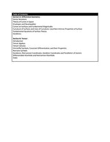 Differential Geometry and Tensors | e - Retail Maharaj