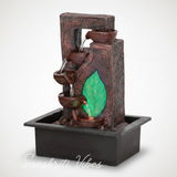 Decorative Waterfall Design Table Top Colour Changing Lights Fountain Polyresin Showpiece for Home and Office Décor (40 cm) - Retail Maharaj