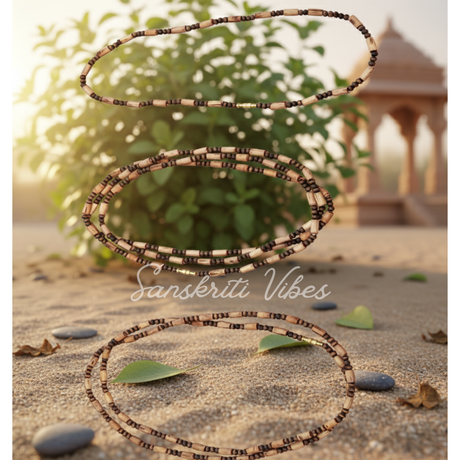 Three Round Tulsi Kanthi Mala - Premium Quality for Spiritual Practices and Devotion - Retail Maharaj