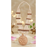 Original Tulsi Panch Mala Radha Naam Locket Mala – Sacred Necklace for Spiritual Chanting and Meditation - Retail Maharaj