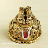 Lord Venkateswara Swami Tirupati Balaji Vishnu Charan Paduka with Shankh Chakra Tilak | Divine Paduka for Pooja Room, Home Temple & Car Dashboard - Retail Maharaj