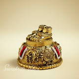 Lord Venkateswara Swami Tirupati Balaji Vishnu Charan Paduka with Shankh Chakra Tilak | Divine Paduka for Pooja Room, Home Temple & Car Dashboard - Retail Maharaj