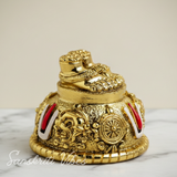 Lord Venkateswara Swami Tirupati Balaji Vishnu Charan Paduka with Shankh Chakra Tilak | Divine Paduka for Pooja Room, Home Temple & Car Dashboard - Retail Maharaj