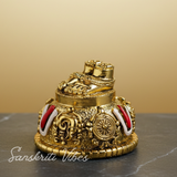 Lord Venkateswara Swami Tirupati Balaji Vishnu Charan Paduka with Shankh Chakra Tilak | Divine Paduka for Pooja Room, Home Temple & Car Dashboard - Retail Maharaj