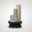 Decorative Waterfall Design Table Top Colour Changing Lights Fountain Polyresin Showpiece for Home and Office Décor (30 cm) - Retail Maharaj