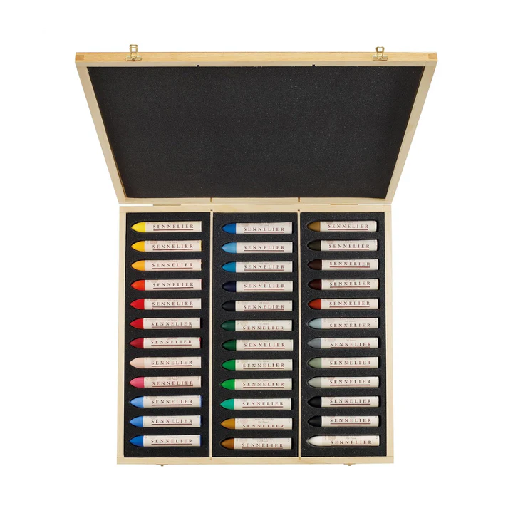 Sennelier Oil Pastel Set of 36 Large in Wooden Box - Retail Maharaj