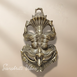 Metal Nazar Battu with Naag Ganesha for Evil Eye Protection – Nazar Suraksha Kawach Mask (Grey, Medium, Glossy Finish, Made in India)