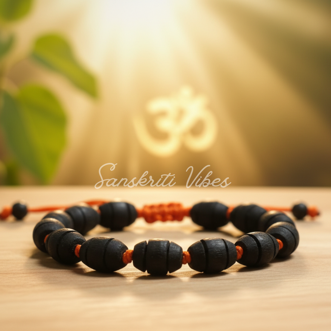 Tulsi Beads Bracelet – Handcrafted Mirdang Knotted Devotional Bracelet for Spiritual Wellbeing - Retail Maharaj