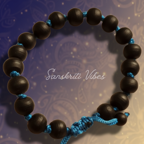 Tulsi Round Beads Bracelet – Handcrafted Knotted Adjustable Spiritual Bracelet for Devotion & Meditation - Retail Maharaj