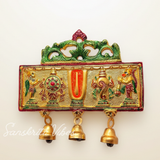 Tirupati Balaji Shankh Chakra Tilak Symbol with Hanuman Ji & Garud Statue | Decorative Wall & Door Hanging for Home Temple & Entrance - Retail Maharaj
