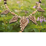 Brij Kisori Shri Radha Naam Tulsi Kanthi Haar – Spiritual Necklace for Devotion - Retail Maharaj