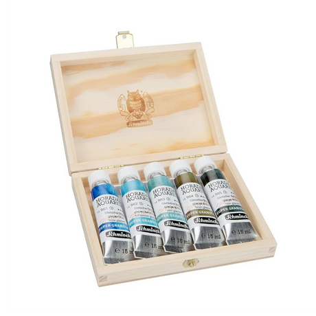 Schmincke Horadam Aquarell Super Granulation Set 5x15 ml (Glacier) - Retail Maharaj