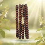 Original Tulsi Kanthi Mala 3 Round, 8 mm with Silver Lock – Natural Design for Spiritual Devotion - Retail Maharaj