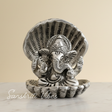 Silver Plated Ganesha Ji In Sheep For Pooja Room Showpiece For Room - Retail Maharaj