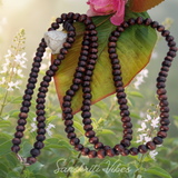 Original Tulsi Kanthi Mala 3 Round, 8 mm with Silver Lock – Natural Design for Spiritual Devotion - Retail Maharaj
