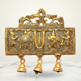 Wall Hanging Tirupati Balaji Shankh Chakra Tilak with Hanuman Ji & Garud | Gold-Plated Decorative Symbol for Home Temple & Entrance - Retail Maharaj