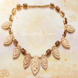 Vrindavan Dham Radhe Radhe Radhe Naam Tulsi Kanthi Haar – Spiritual Necklace for Devotion - Retail Maharaj