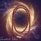 Red Chandan Sandalwood Mala for Neck Design Original Red Sandalwood Necklace 24 Inch Natural Spiritual Healing Mala - Retail Maharaj