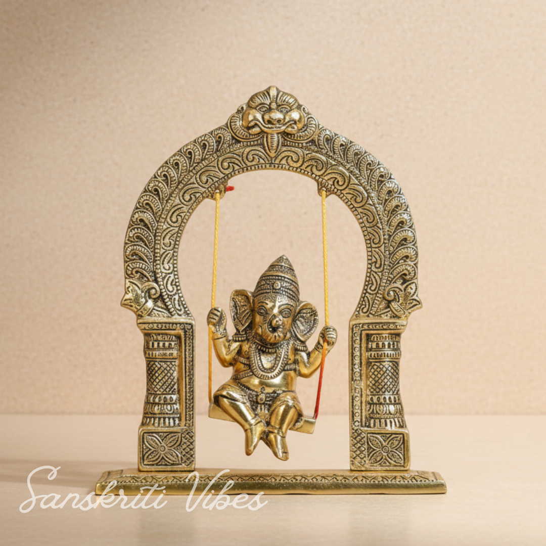 Ganesh Ji Dori Jhula Idol Decorative Showpiece - Retail Maharaj