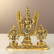 Tirupati Balaji Venkateswara Swami Idol with Shankh Chakra Tilak Namah | Gold-Plated Antique Decorative Statue for Home Temple & Office - Retail Maharaj