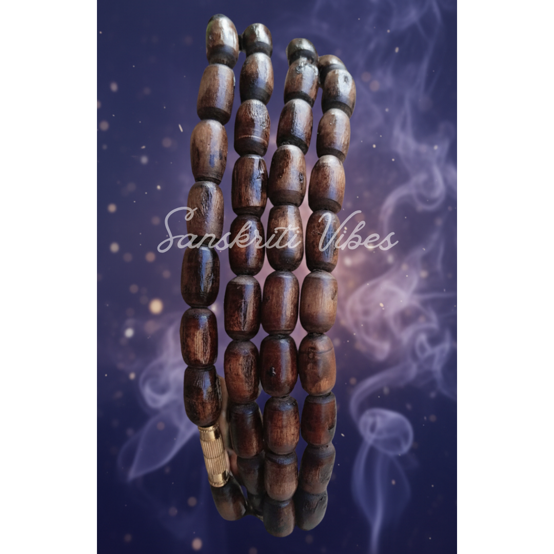 Pure Shyama Tulsi Three Round Kanthi Mala – Sacred Mala for Spiritual Devotion - Retail Maharaj