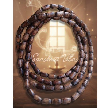 Pure Shyama Tulsi Three Round Kanthi Mala – Sacred Mala for Spiritual Devotion - Retail Maharaj