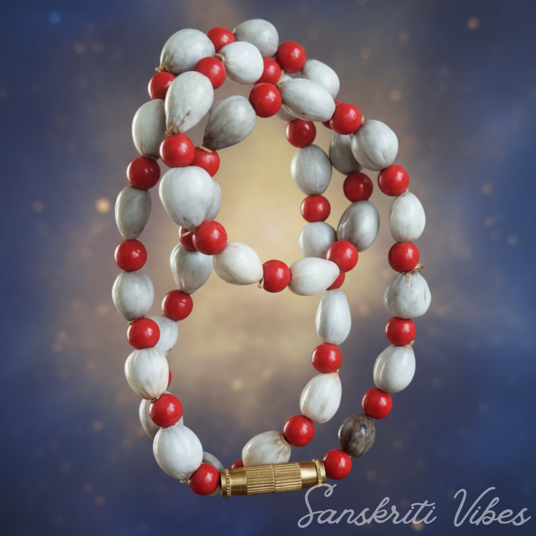 Vaijanti Seeds Neck Mala One Round Natural Vaijanti Mala for Daily Wear Spiritual Protection 18 Inch