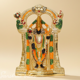 Tirupati Balaji Metal Decorative Statue | Gold-Plated Glossy Showpiece for Home Temple, Pooja Room & Office Desk - Retail Maharaj