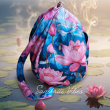 Lotus Printed Digital Japa Jholi Bag Three-Side Printed Cotton Bag Premium Electronic Mantra Counting Bag - Retail Maharaj
