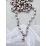 Vaijayanti Jap Mala 108 plus 1 and 54 plus 1 Beads Silver String Original Vaijanti Seeds Mala for Chanting and Wearing - Retail Maharaj