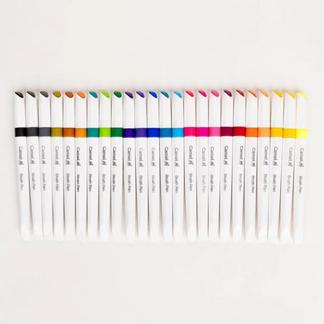 Camlin Kokuyo Brush Pens Set of 24 Shades for Artistic Expression - Retail Maharaj