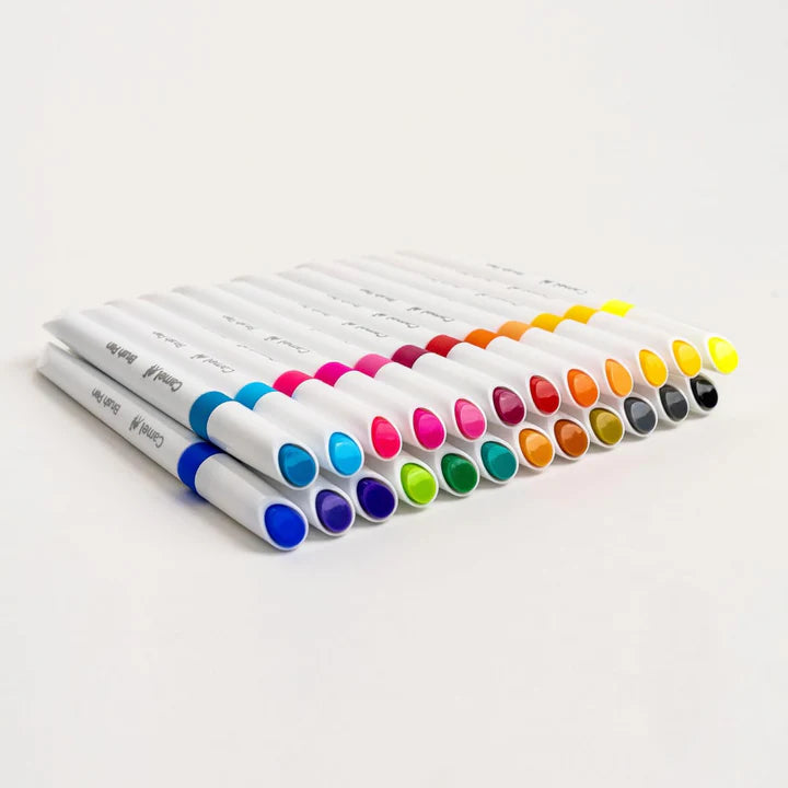Camlin Kokuyo Brush Pens Set of 24 Shades for Artistic Expression - Retail Maharaj