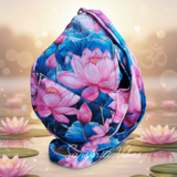 Lotus Printed Digital Japa Jholi Bag Three-Side Printed Cotton Bag Premium Electronic Mantra Counting Bag - Retail Maharaj