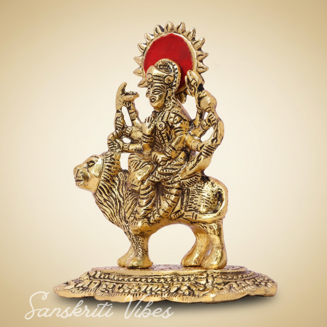 Gold Plated Durga Maa Murti - Retail Maharaj